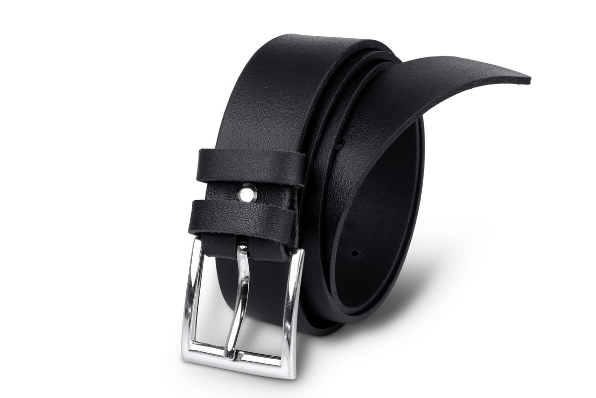 Pasek męski skórzany Kaletnik Czarny 3,5 cm