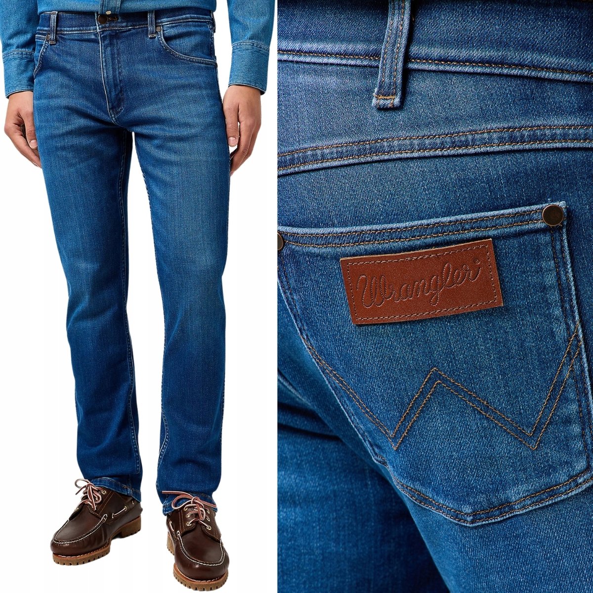 Wrangler GREENSBORO Dandelion FREE TO STRETCH SPODNIE JEANSOWE W36 L34