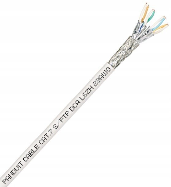 PANDUIT KABEL SKRĘTKA S/FTP CAT.7 LSZH-1 23AWG DCA 500M WHITE