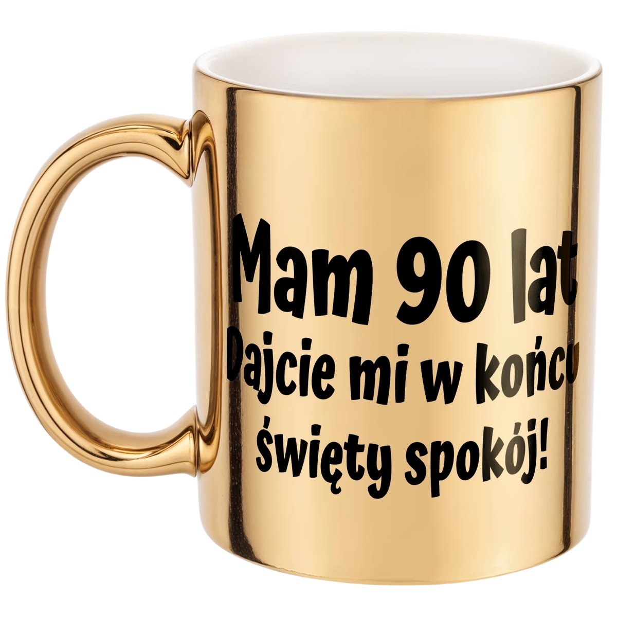 Złoty kubek Mam 90 Lat Na Urodziny Prezent Upominek