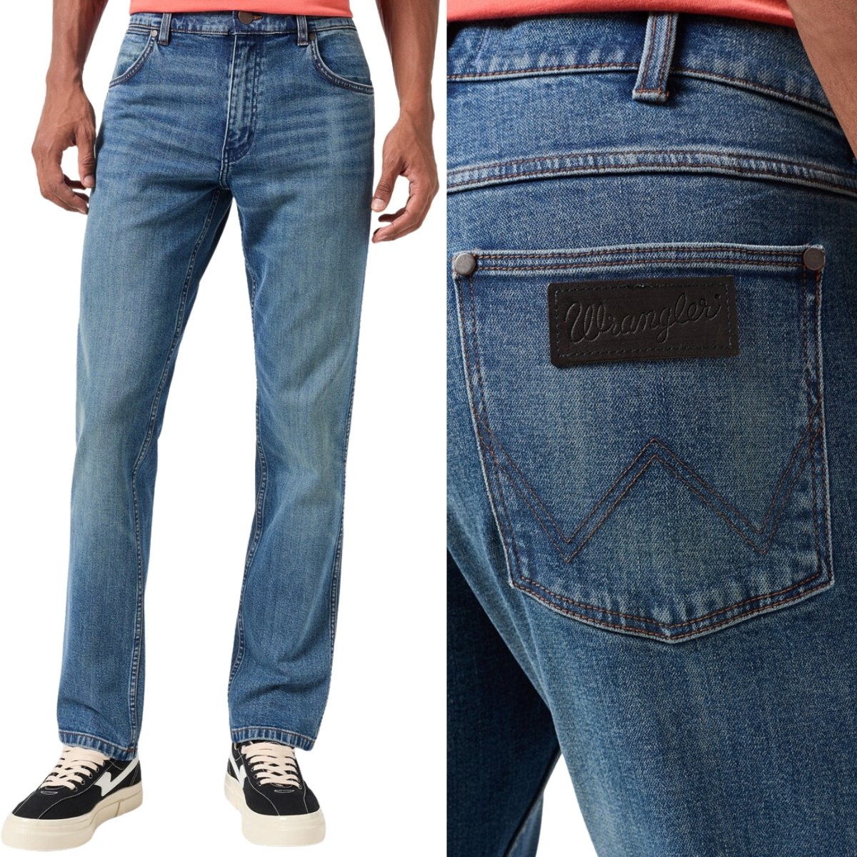 Wrangler GREENSBORO Camino DżINS PROSTE CIEMNE SPODNIE JEANSOWE W31 L34