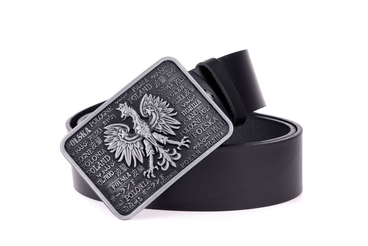 Pasek męski skórzany Kaletnik Polski Orzeł 4 cm