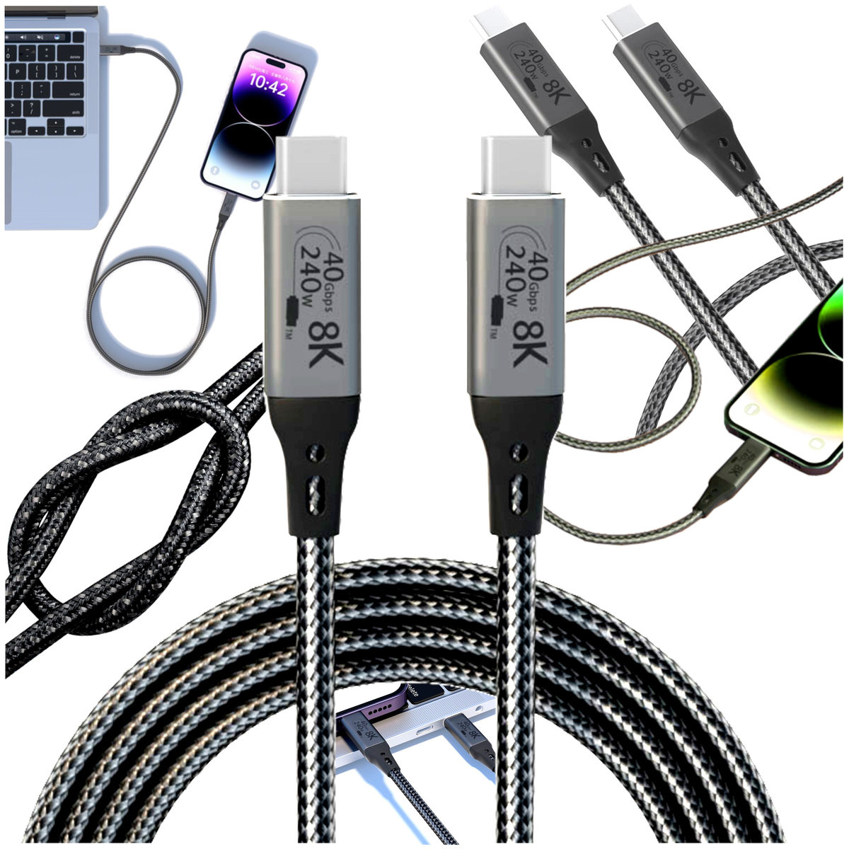 Kabel USB4 thunderbolt 3/4 PD240W 40Gbps