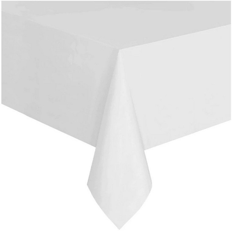 Obrus foliowy biały 137 x 274 cm