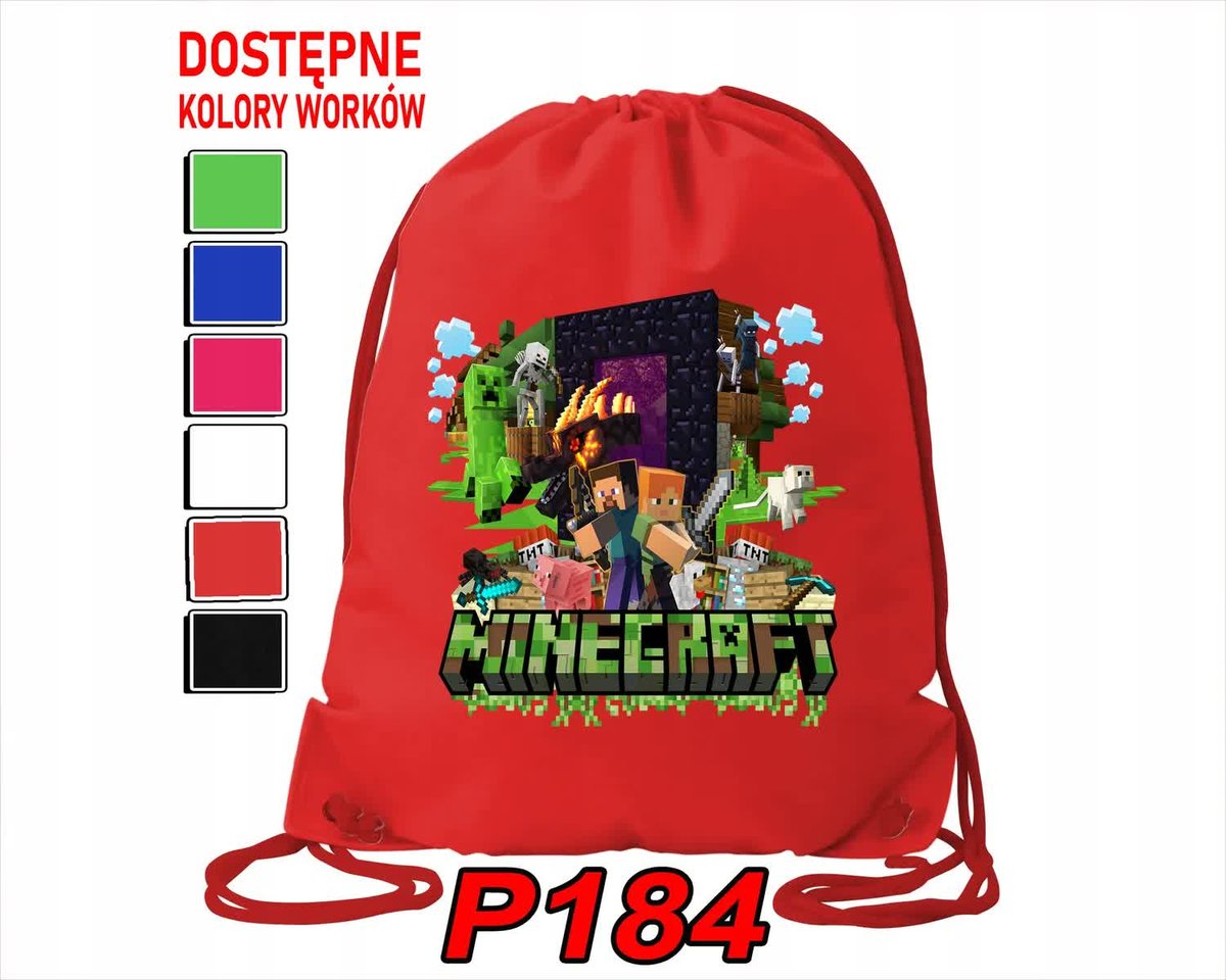 Worek Szkolny Na Wf Buty Sportowy Dla Dziecka Gry 5 Wzorów + Imię