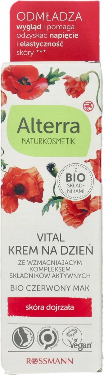 ALTERRA VITAL KREM DO TWARZY CZERWONY MAK BIO NA DZIEŃ 50 ML