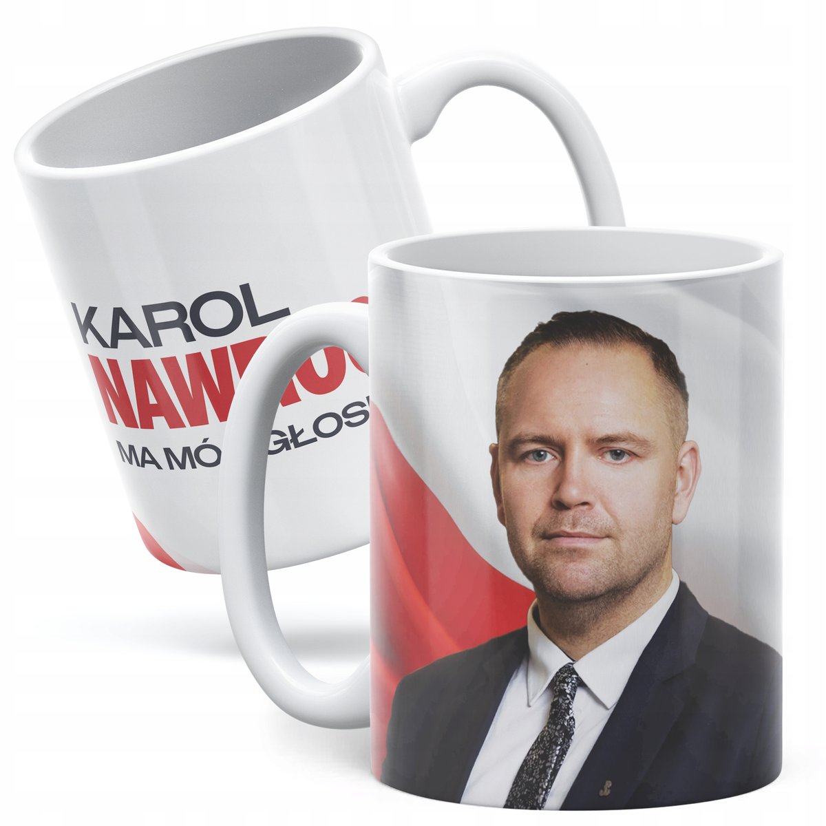 Kubek ceramiczny Karol Nawrocki Ma Mój Głos #Nawrocki2025 PiS