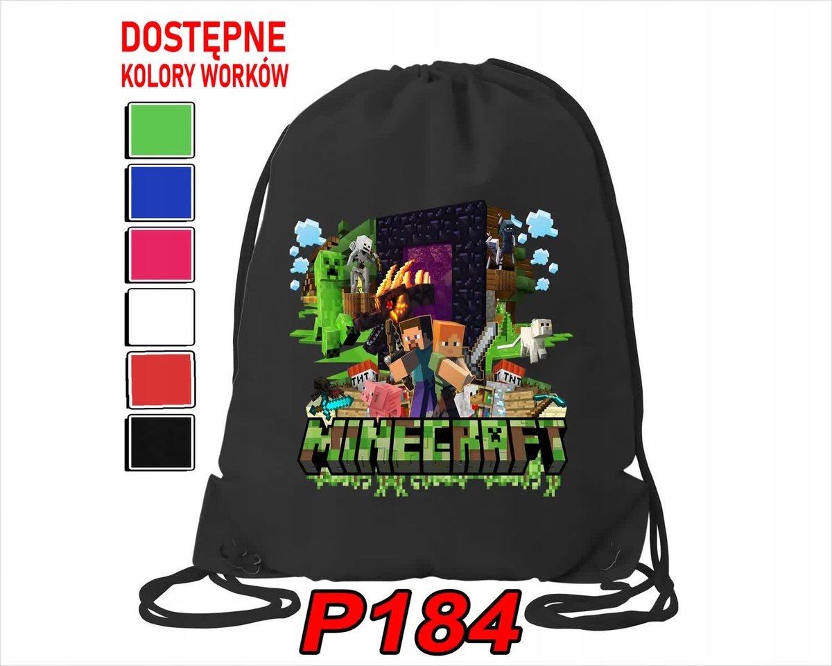 Worek Szkolny Na Wf Buty Sportowy Dla Dziecka Gry 5 Wzorów + Imię