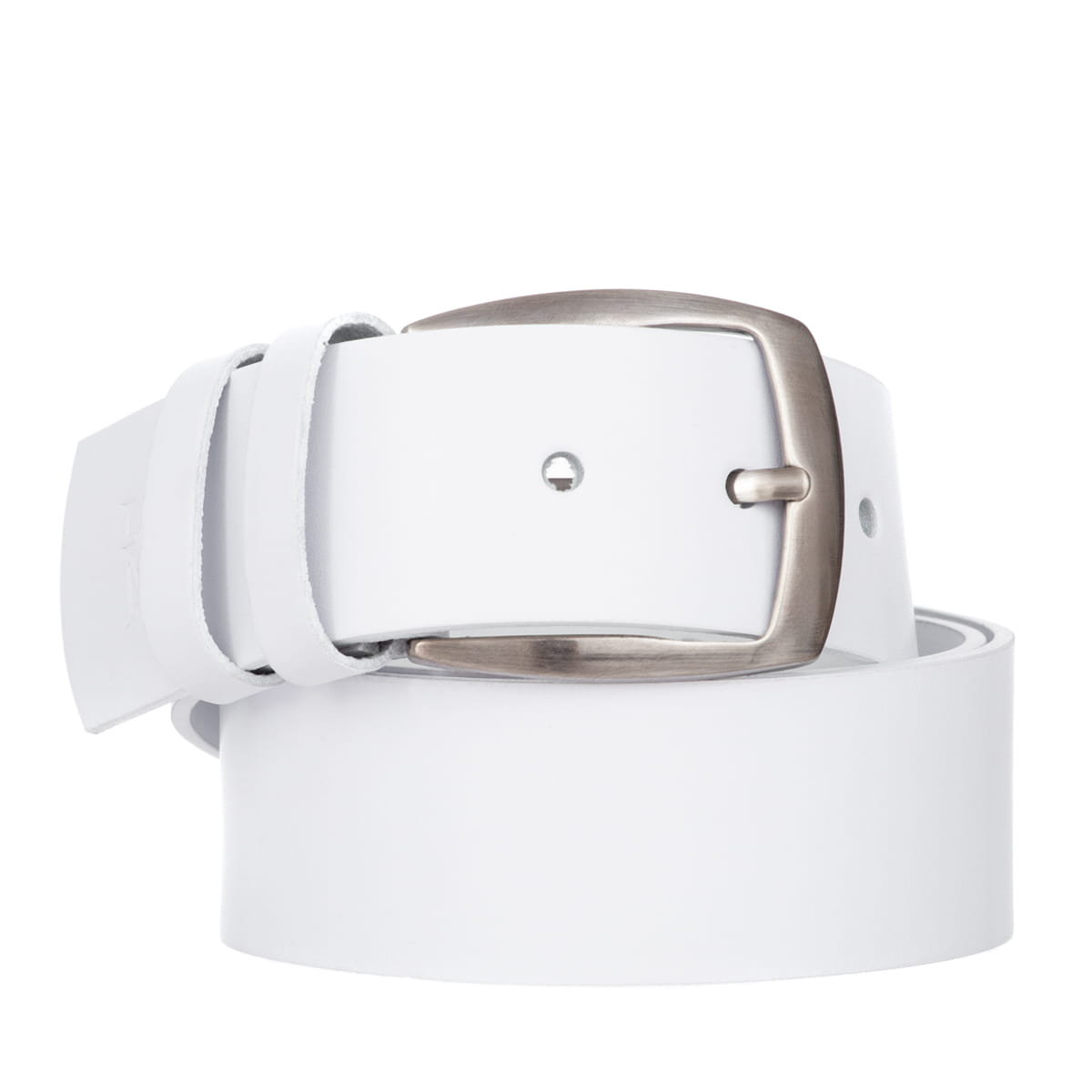Klasyczny Pasek Damski VerMari Skórzany Biały 4 cm