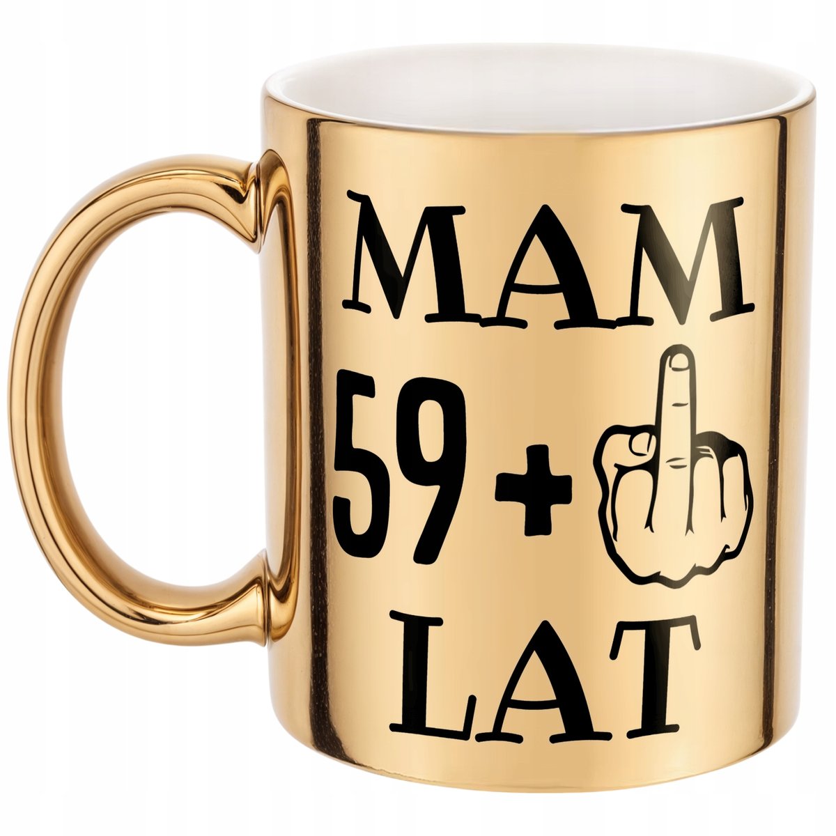 Złoty kubek Na Urodziny Mam 60 Lat Zabawny Prezent Upominek