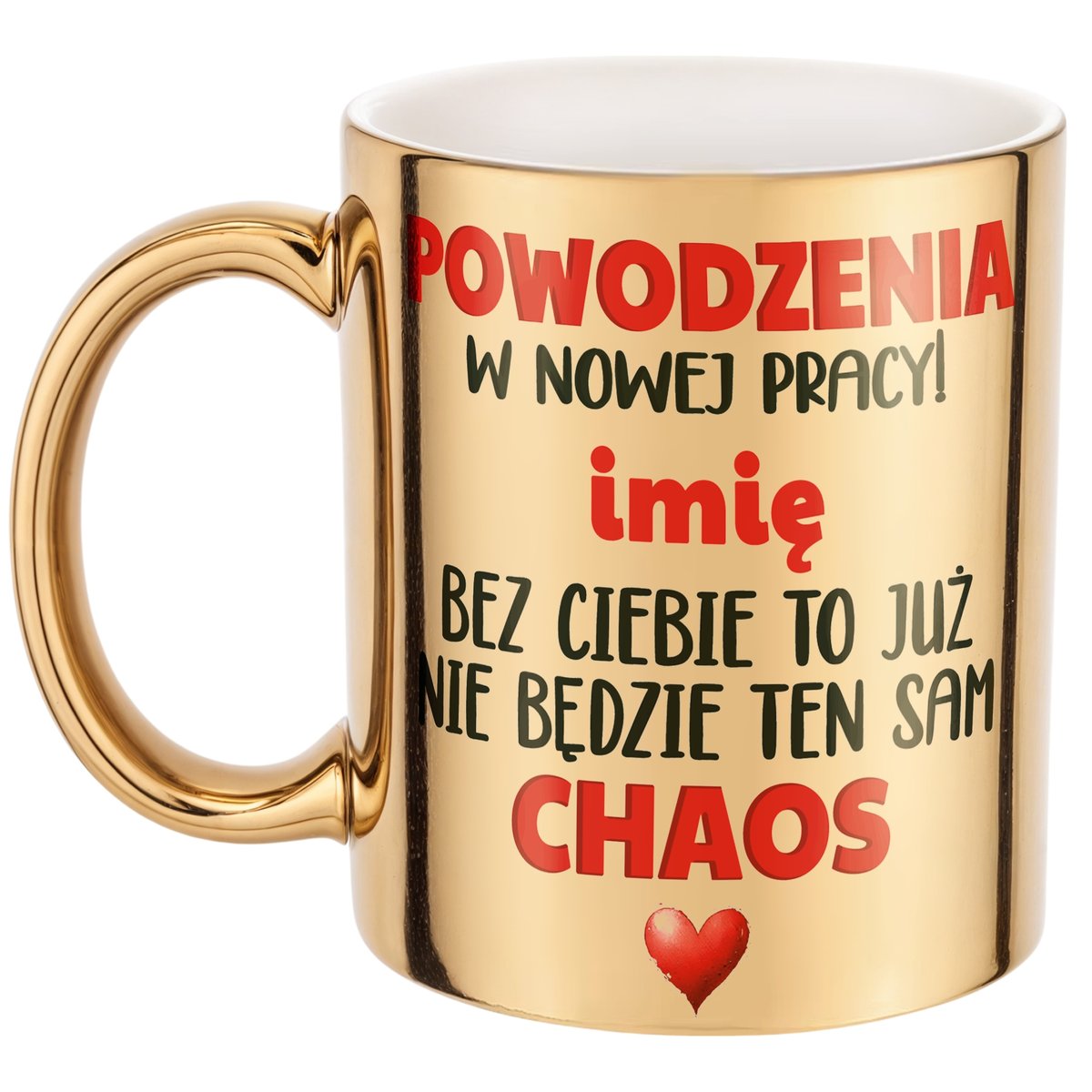 Złoty Kubek ceramiczny Personalizowany Pożeganie Odejście z Pracy Prezent