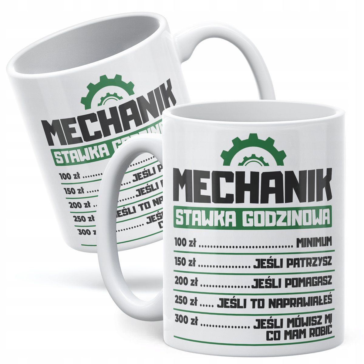 Kubek ceramiczny Mechanik Stawka Godzinowa Zabawny Prezent Upominek