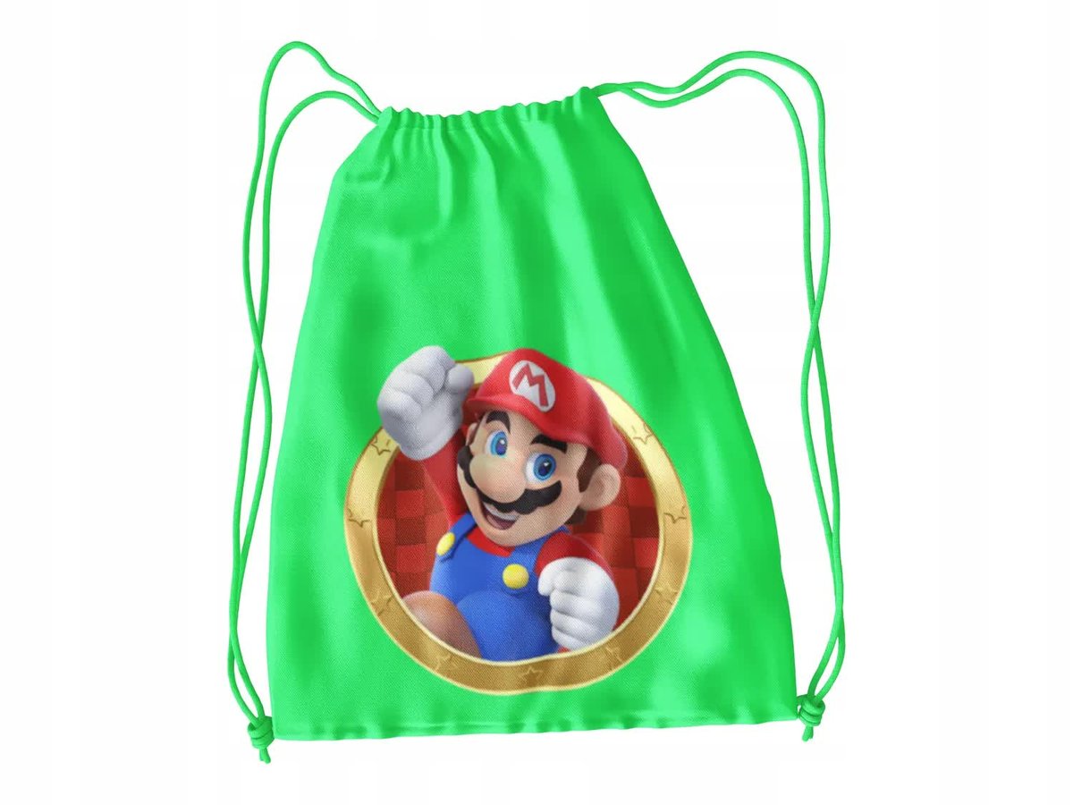 Worek Na Buty-Sportowy- Gry Super Mario Bros +Imię
