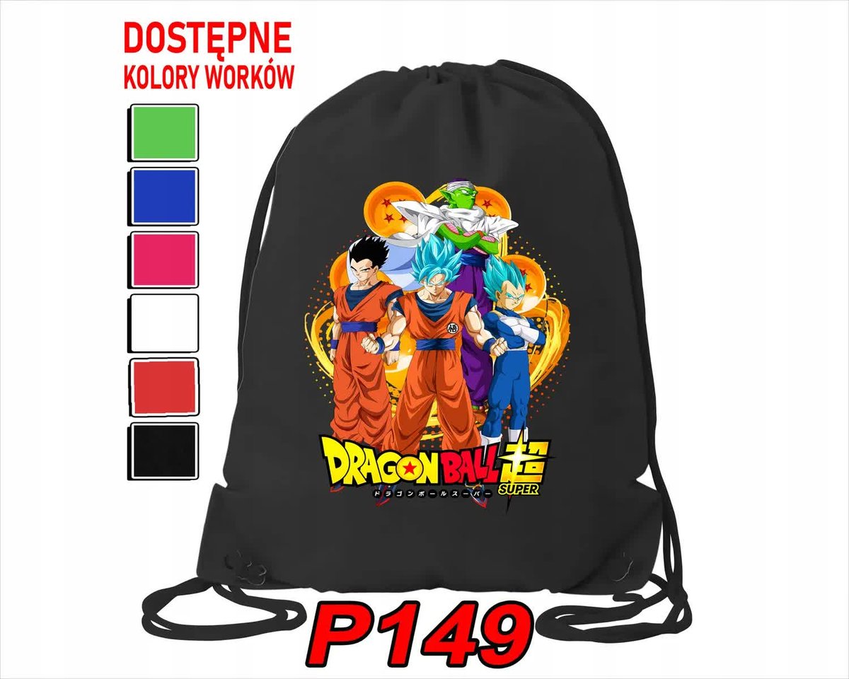 Worek Szkolny Na Wf Buty Sportowy Dla Dziecka Dragonball Anime+ Imię