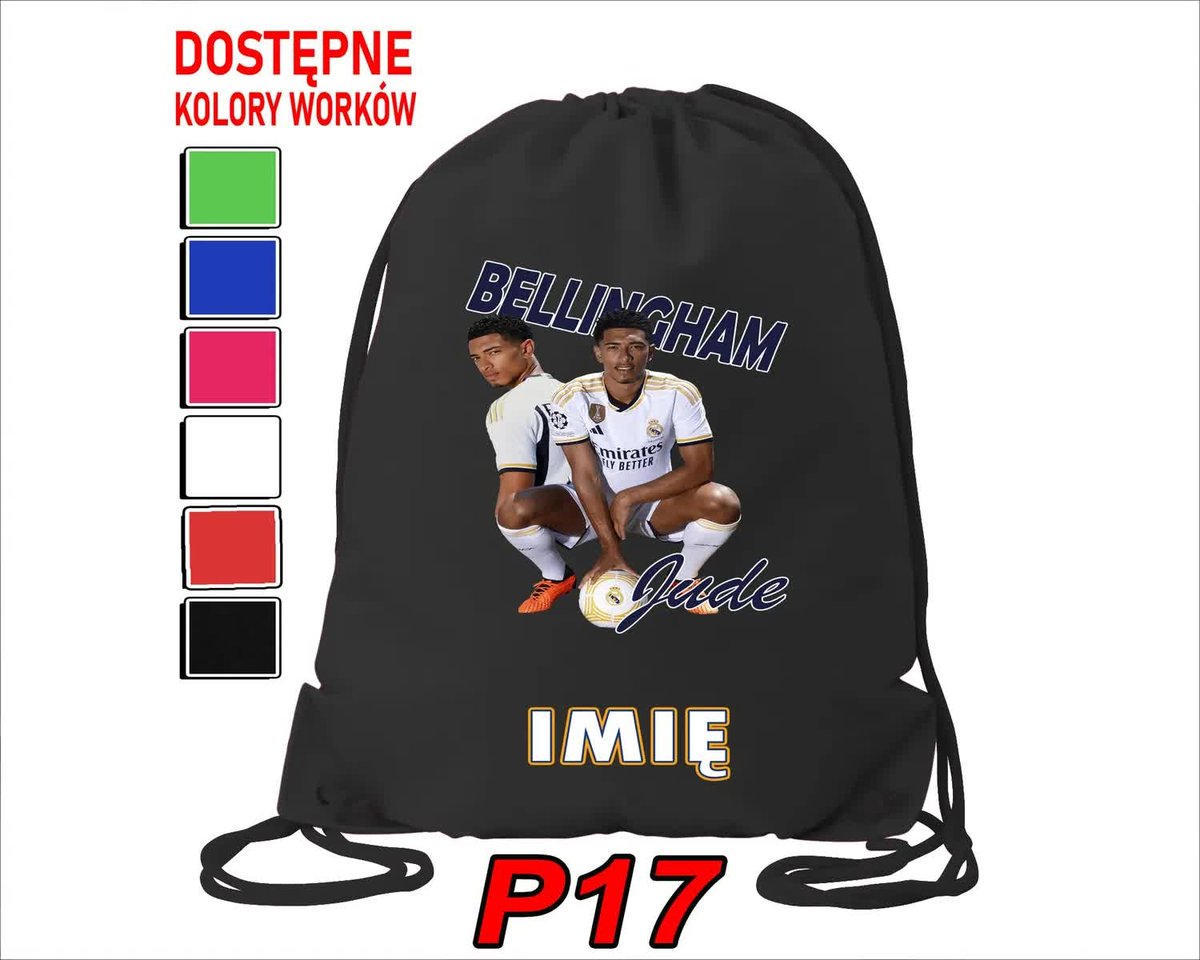 Worek Szkolny Na Wf Trening Buty Sportowy Dla Fana Jude Bellingham Real