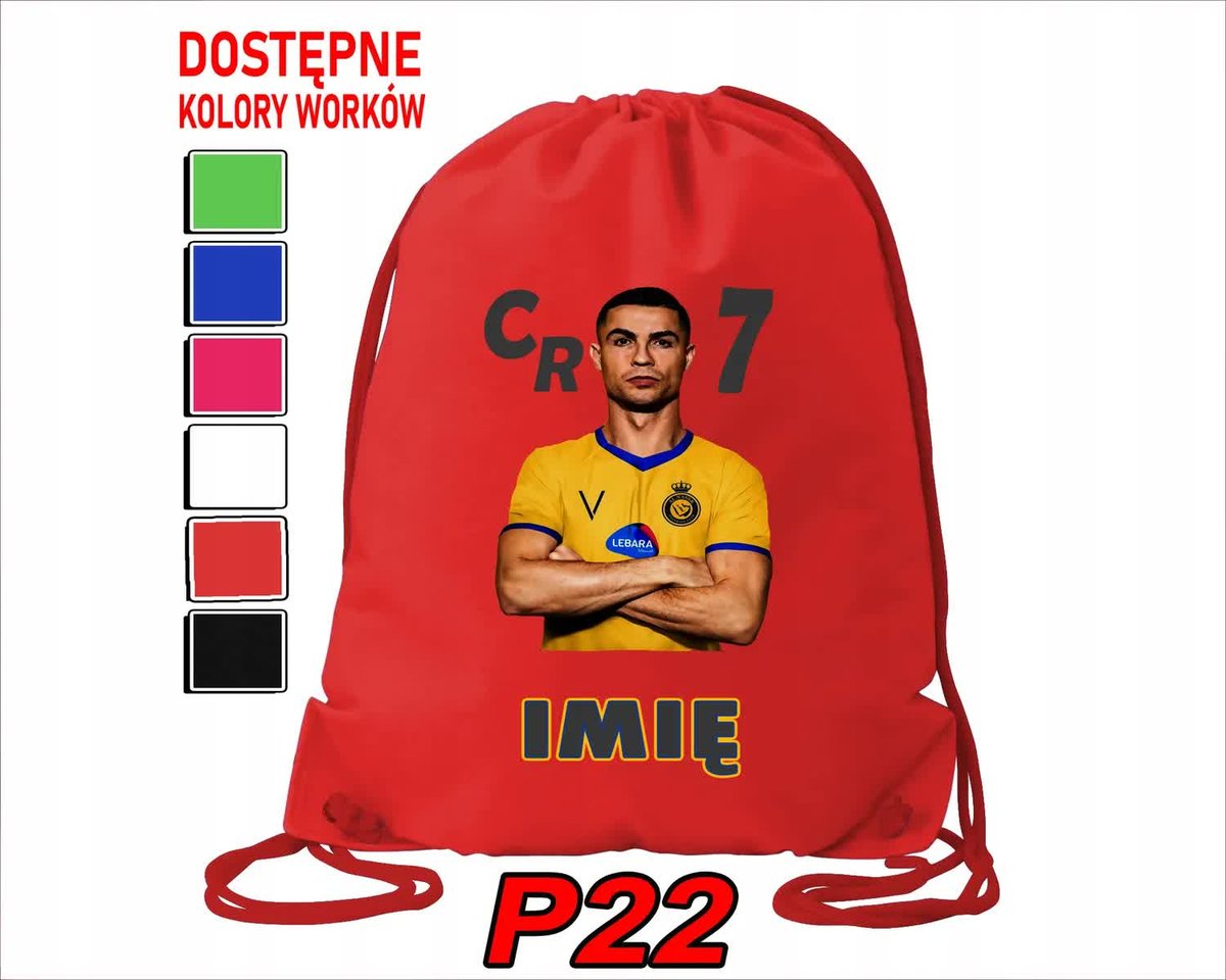 Worek Szkolny Na Wf Trening Buty Sportowy Dla Fana Cristiano Ronaldo Cr7