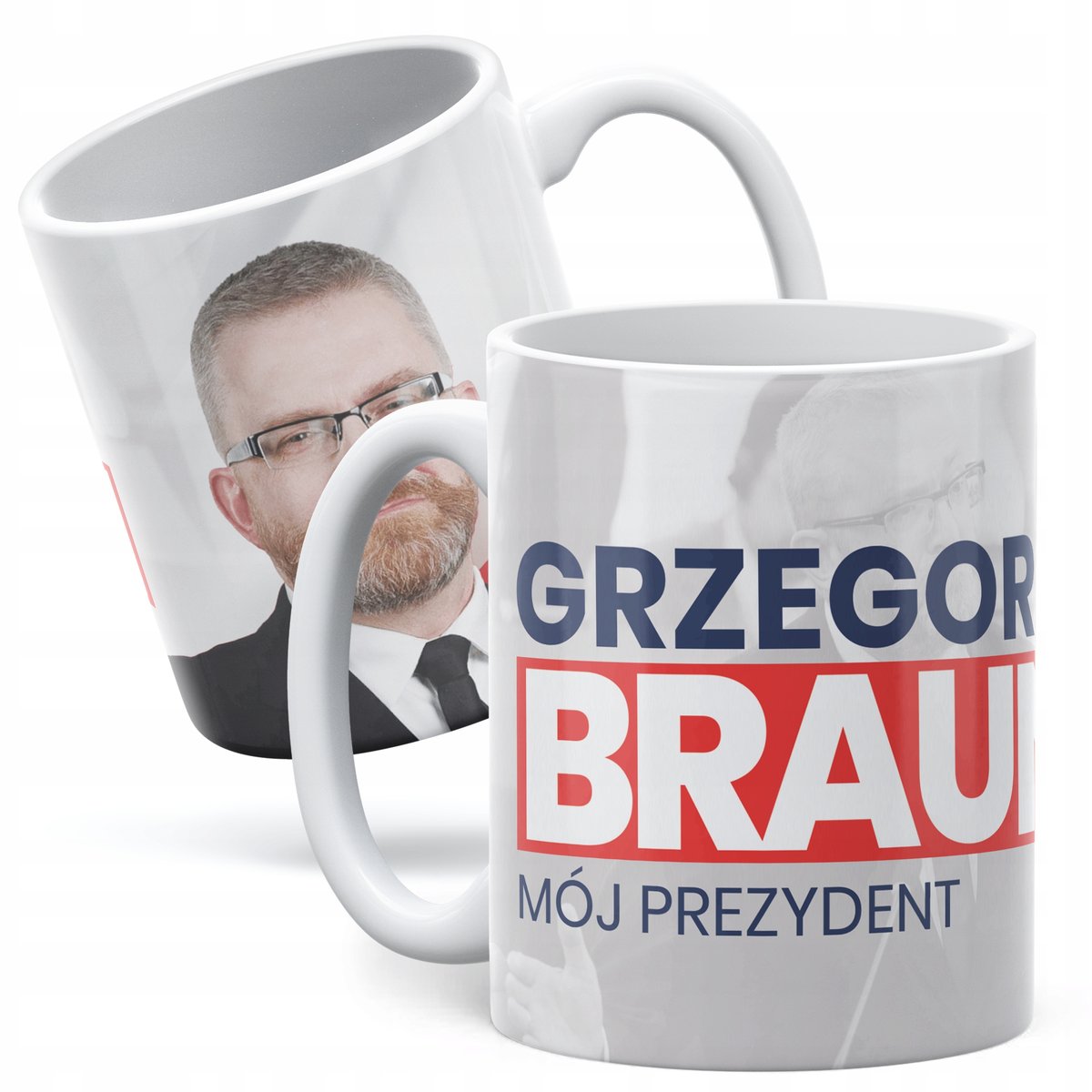 Kubek ceramiczny Grzegorz Braun Mój Prezydent #Braun2025 Konfederacja