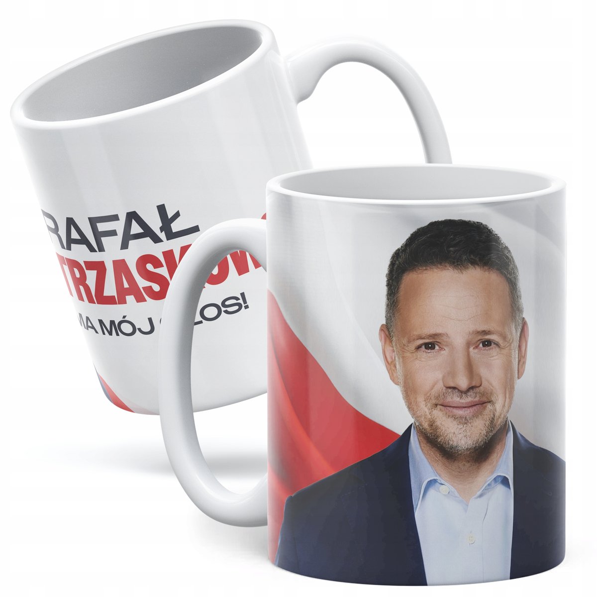 Kubek ceramiczny Rafał Trzaskowski Ma Mój Głos #Trzaskowski2025 PO