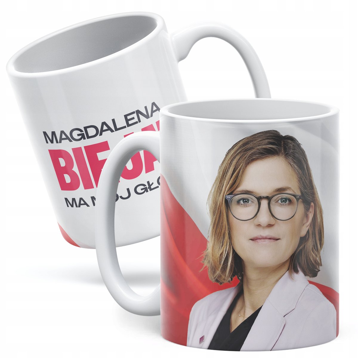 Kubek ceramiczny Magdalena Biejat Ma Mój Głos #Biejat2025 Lewica