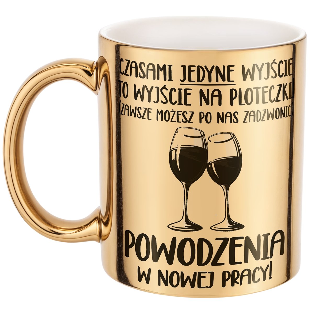 Złoty Kubek ceramiczny Pożeganie Odejście z Pracy Dla Kolegi Koleżanki