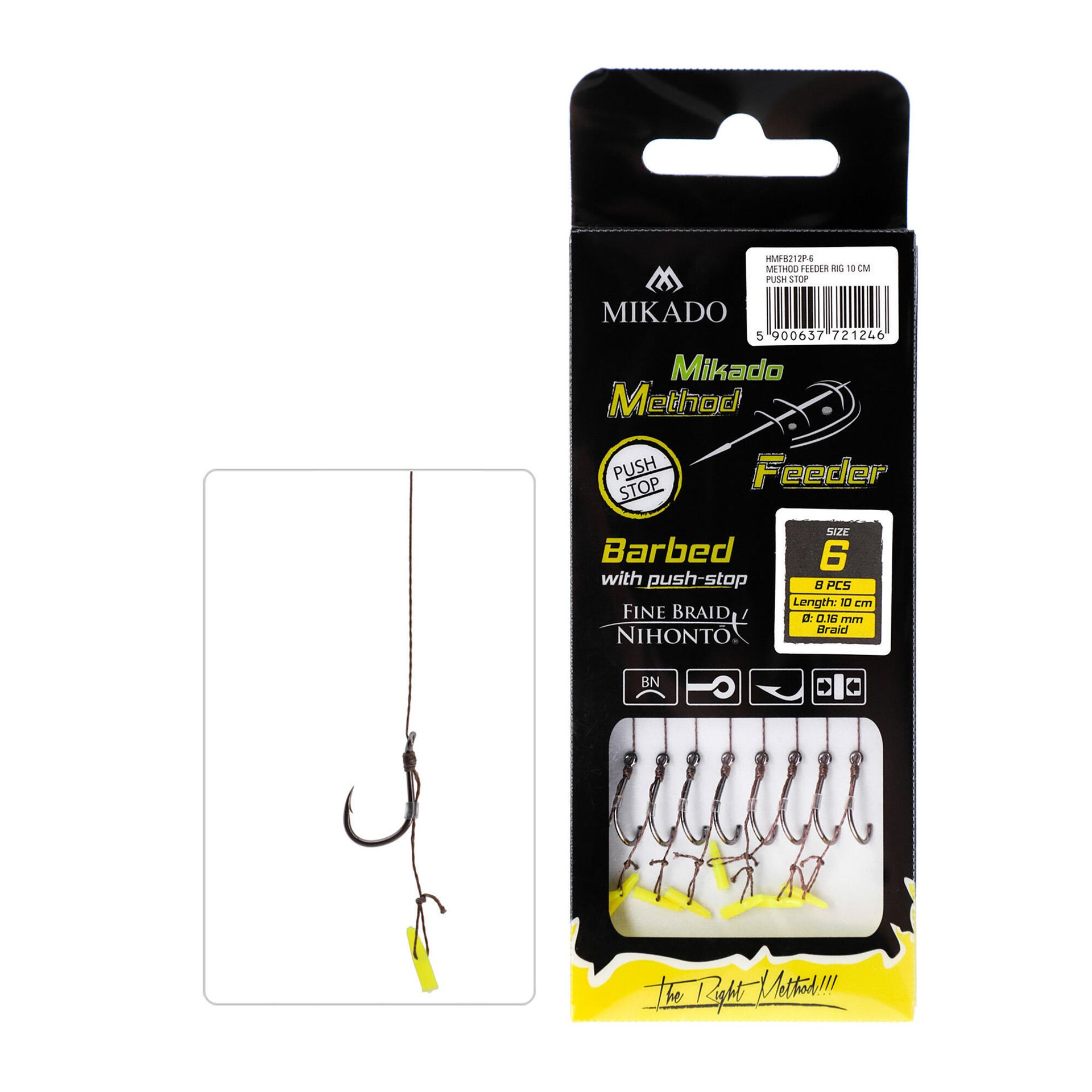 MIKADO Haczyki Method Feeder Plecionka Stoper nr10