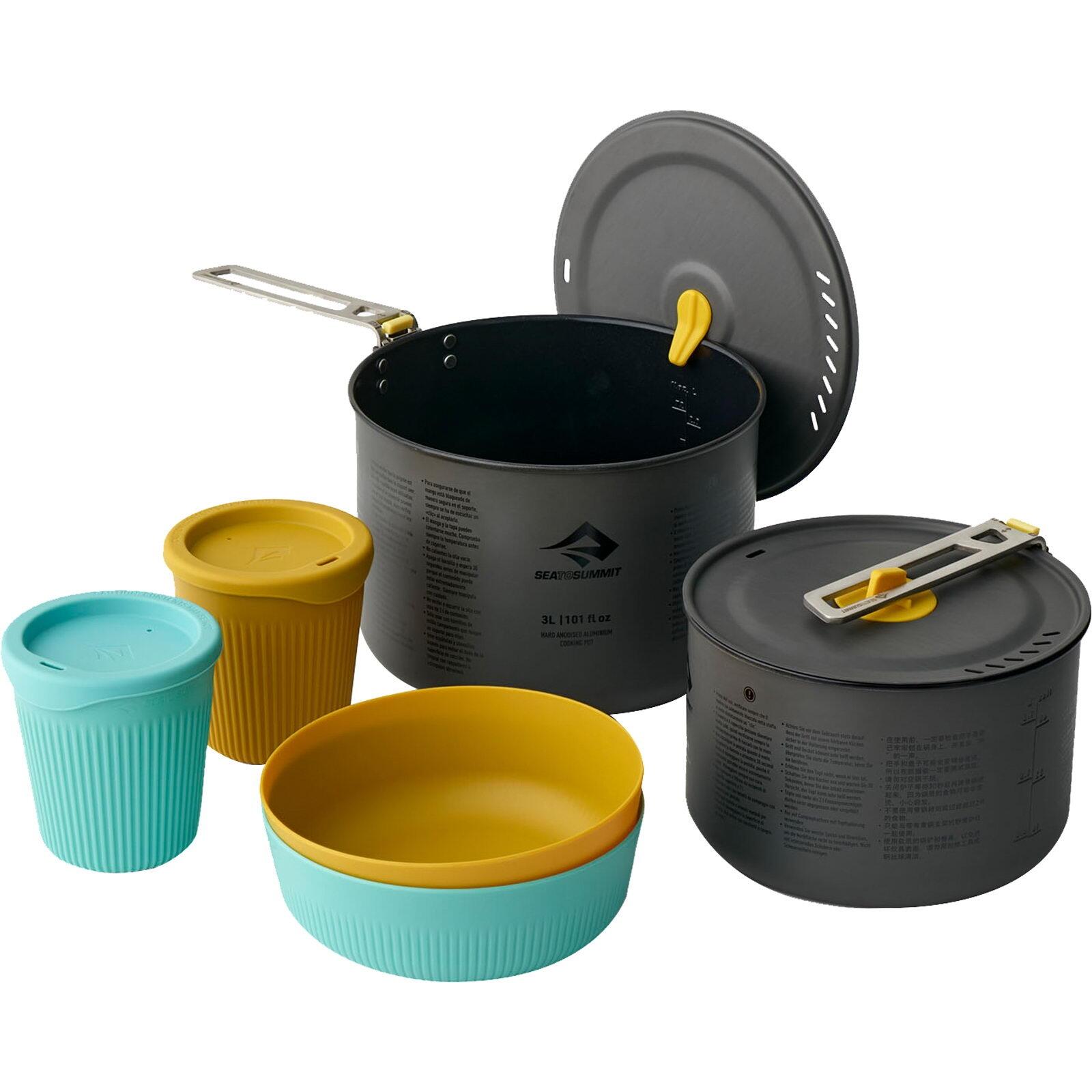 Zestaw naczyń Sea to Summit Frontier UL Two Pot Cook Set 2P 6 Piece Kolor: szary/niebieski
