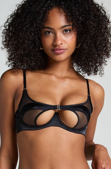 Hunkemöller Nieusztywniany biustonosz z fiszbinami Vienna Czarny