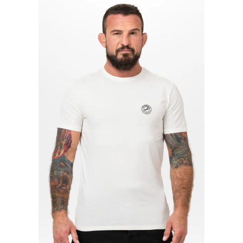 Pit Bull T-shirt Koszulka Męska Slim Fit San Diego Ca Small Logo Off-White