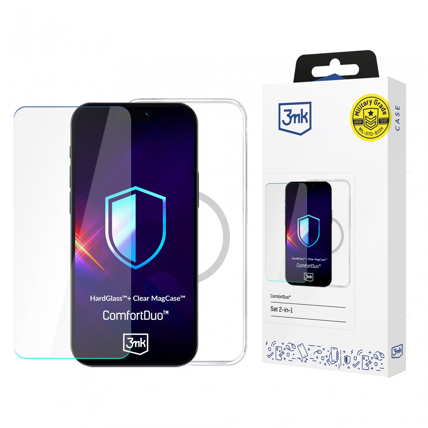 3mk ComfortDuo Clear MagCase do Samsung Galaxy S25 Edge