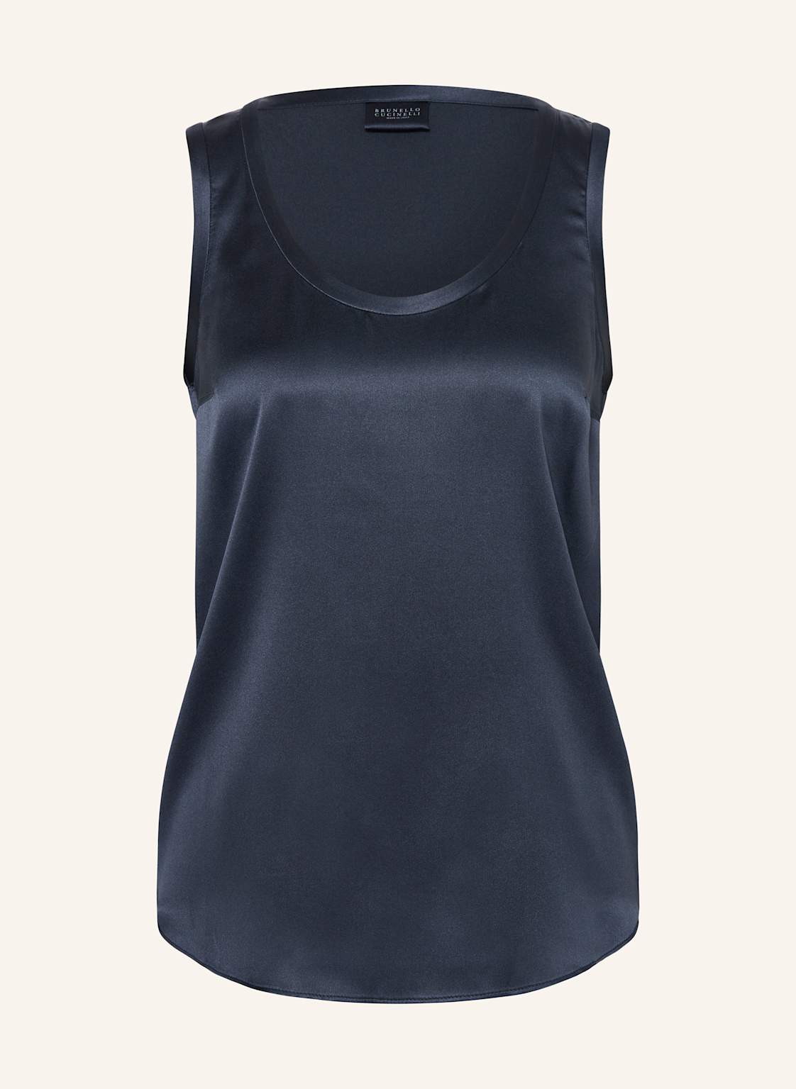 Brunello Cucinelli Top Z Jedwabiu blau