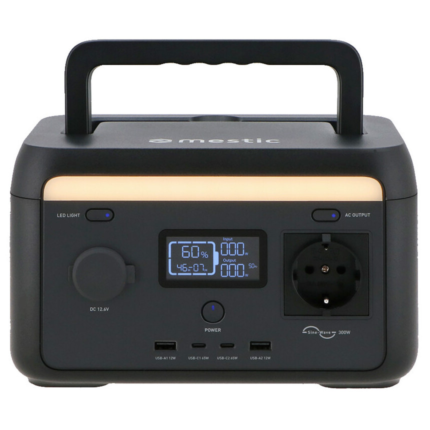 Przenośna stacja zasilania Mestic Power Station MPS-300 Kolor: czarny
