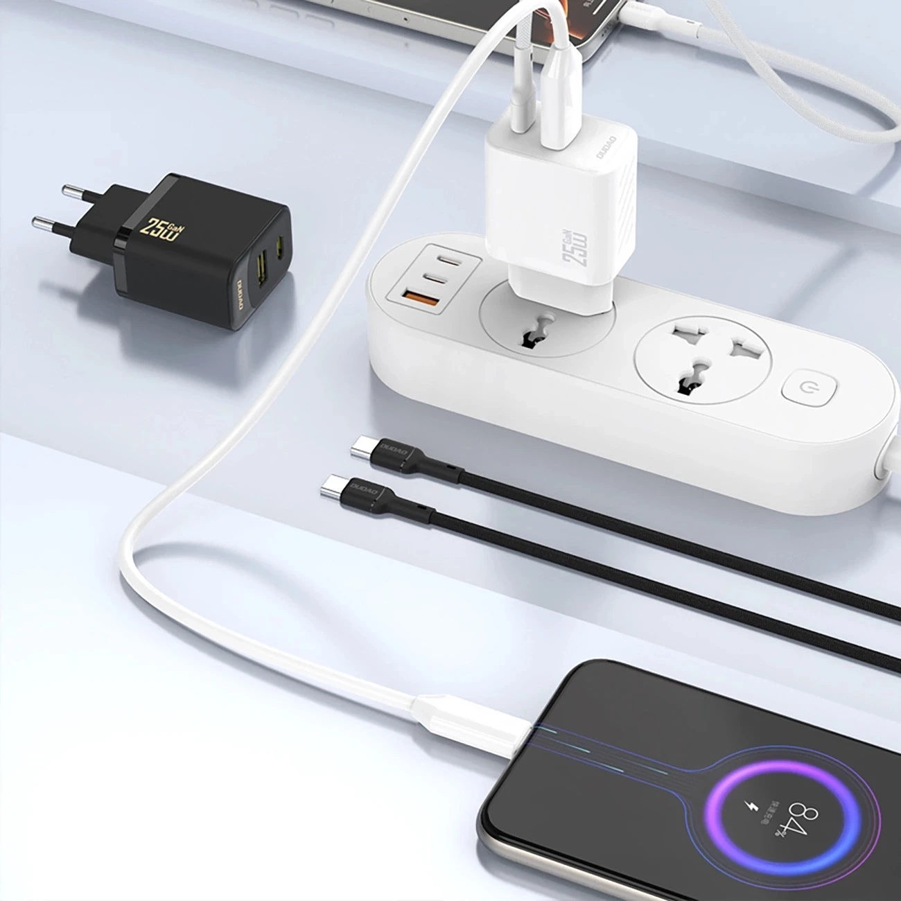 Ładowarka sieciowa Dudao A27 Biała GaN USB-C Ładowarka Kompaktowa, Szybka