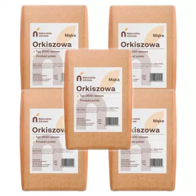 Naturalnie Zdrowe Mąka orkiszowa razowa typ 2000 Zestaw 5 kg