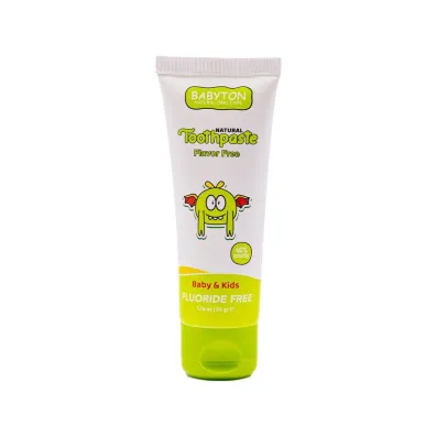 Babyton Naturalna pasta do zębów dla dzieci bezsmakowa bez fluoru, 6m+ 50 g