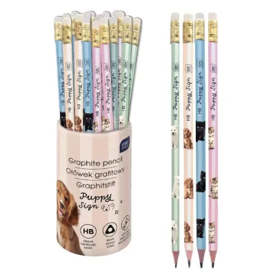 Interdruk Ołówek z gumką Puppy Sign (36szt)