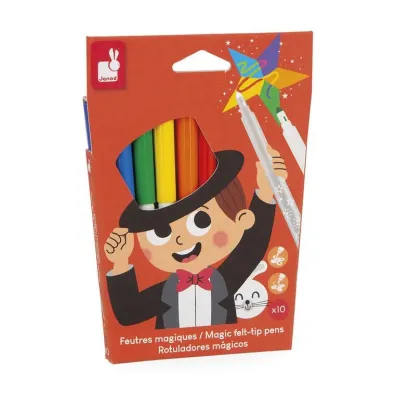 Janod Magiczne flamastry zmieniające kolor 10 kolorów 10 szt.