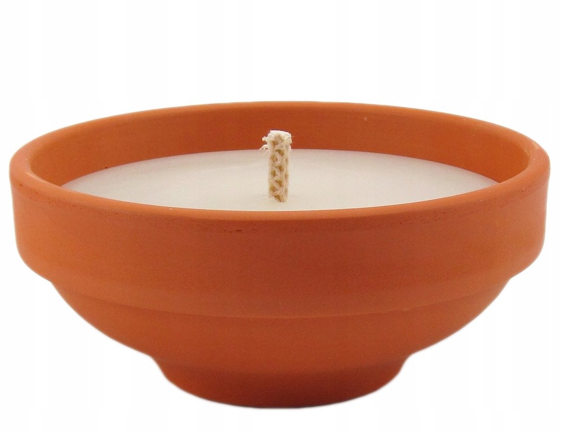 Klasyczny znicz ceramiczny gliniany znicz otwarty zalewany gliniak na grób
