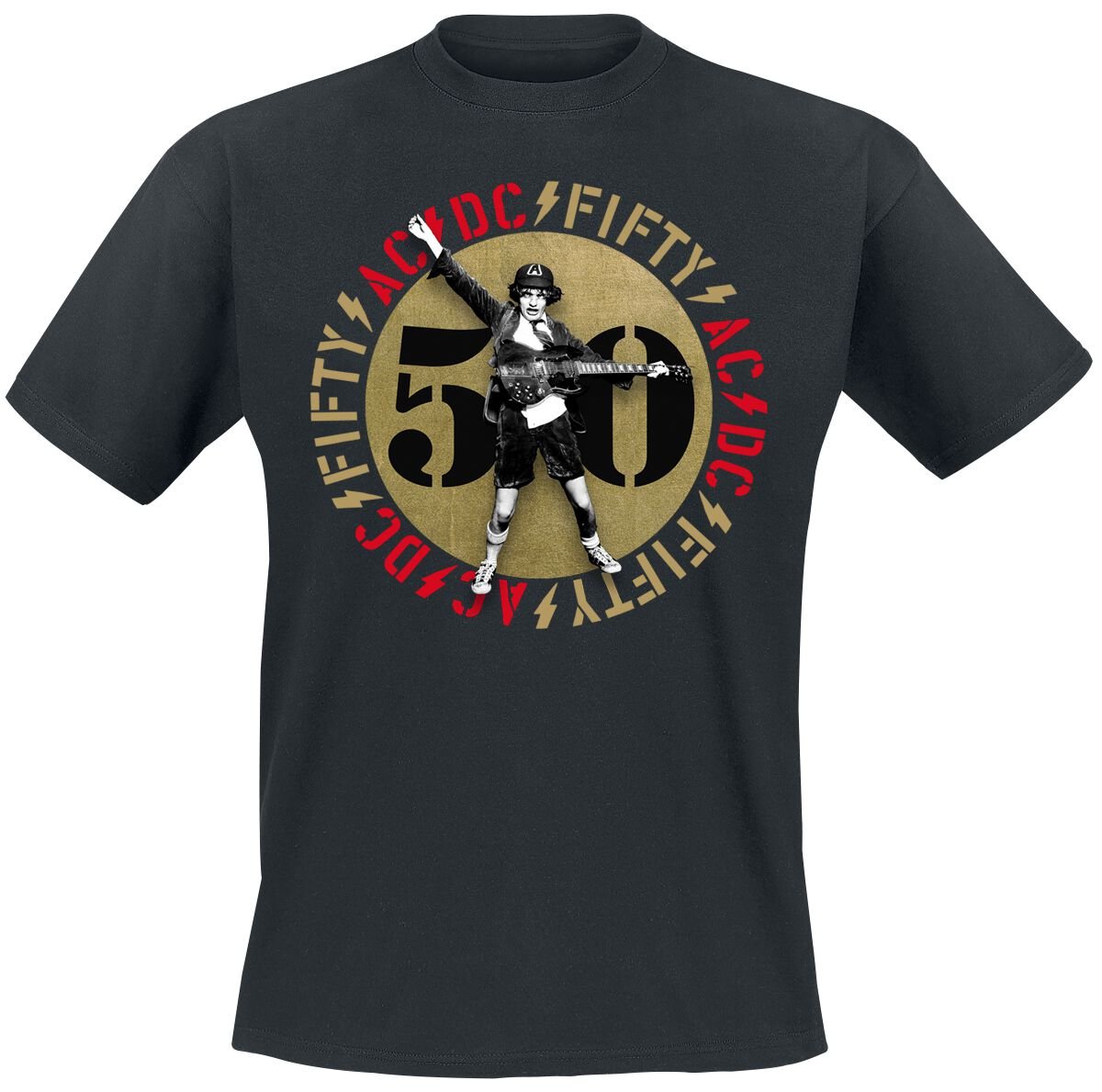 koszulka AC/DC - 50 YEARS ANGUS (BLACK)-L
