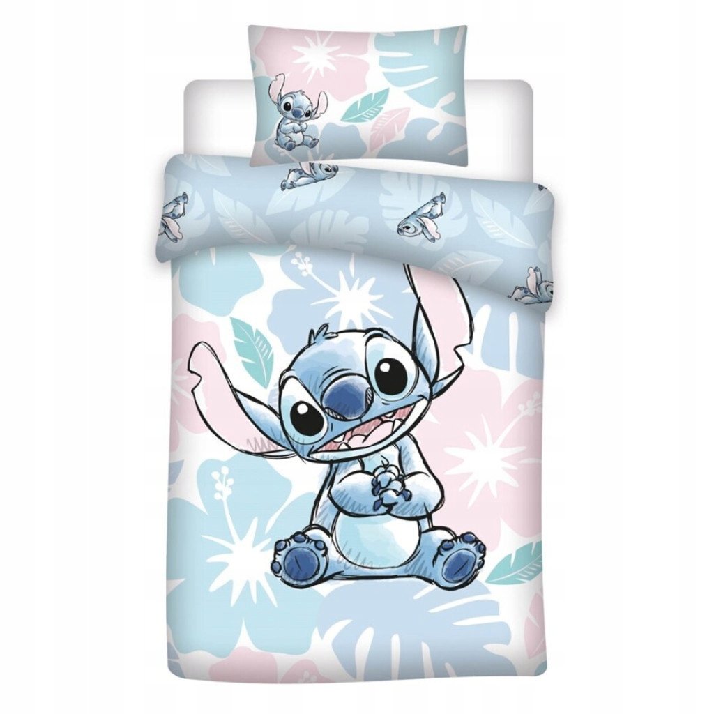 Pościel dla dzieci Lilo i Stitch 100x140 – pastelowe kolory, Disney