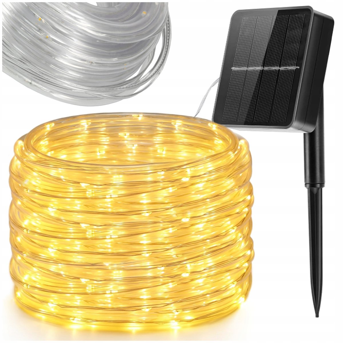 Lampka Girlanda Solarna Łańcuch Świetlny Lampki Ogrodowe 100LED 10m Druciki