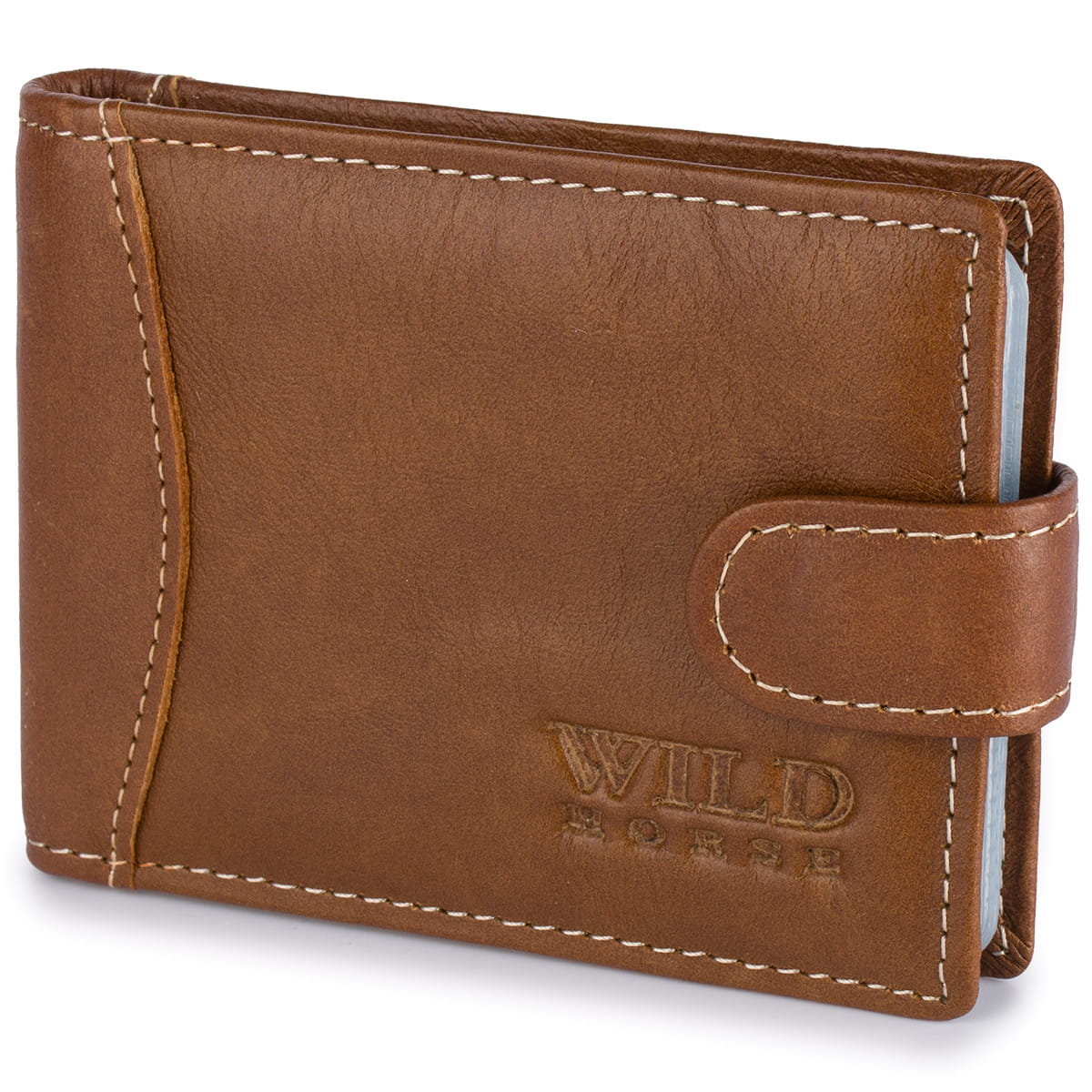 Etui na Karty Dokumenty Skórzane Wild Horse Rude
