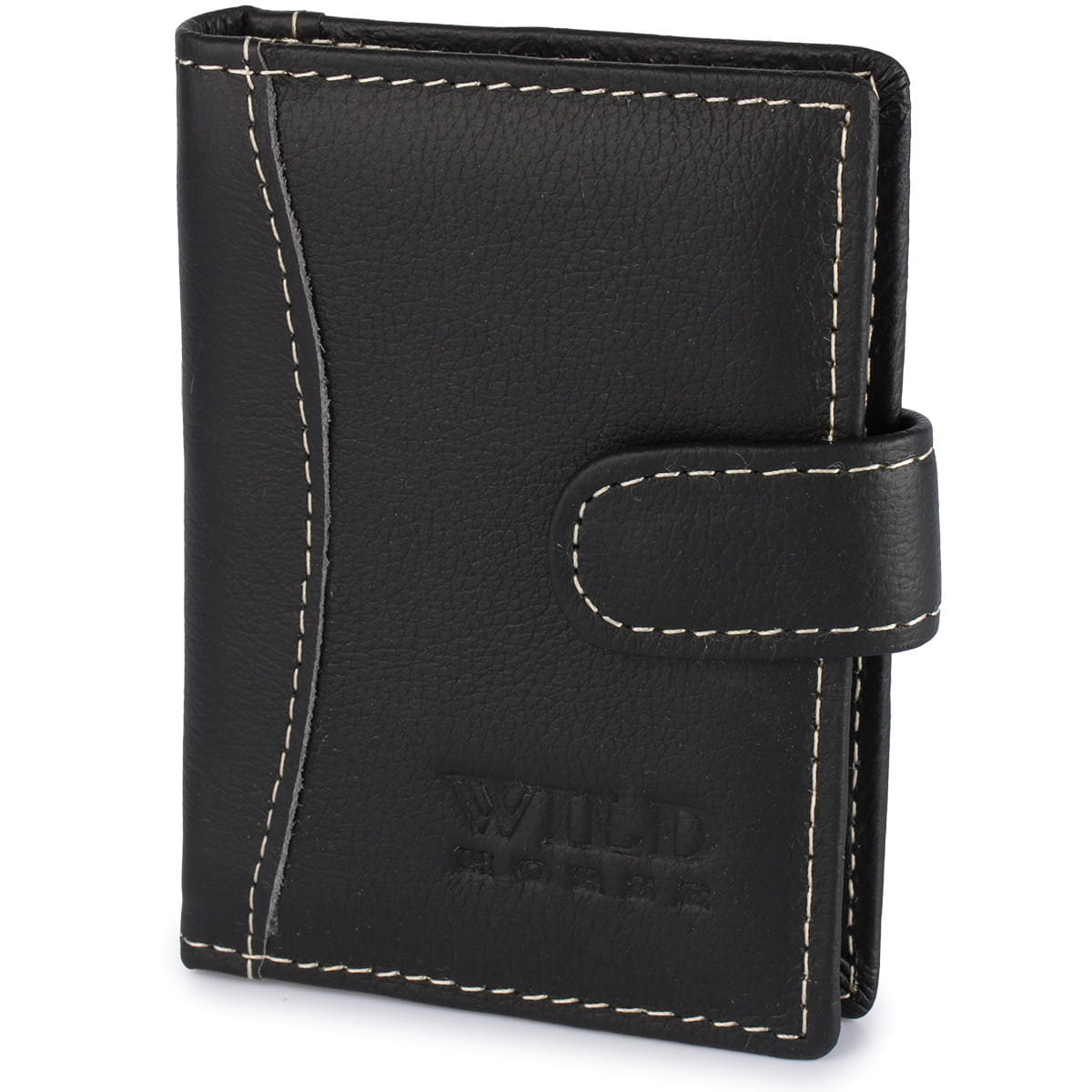 Etui na Karty Dokumenty Skórzane Wild Horse Czarne