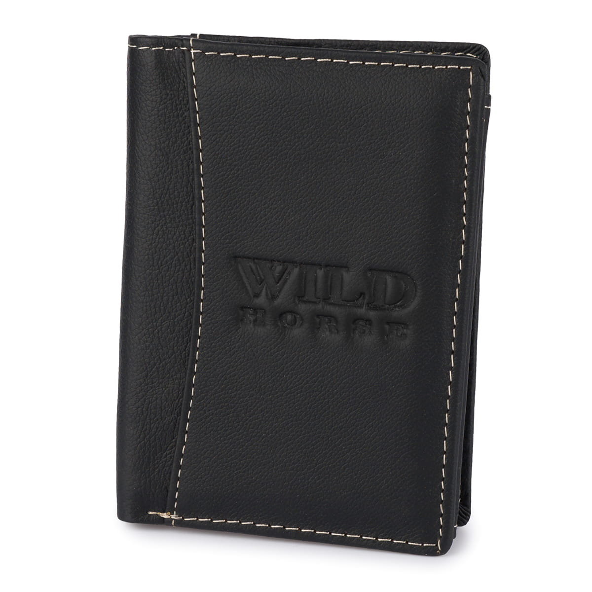 Portfel Męski Skórzany z Zapięciem Wild Horse RFID Czarny