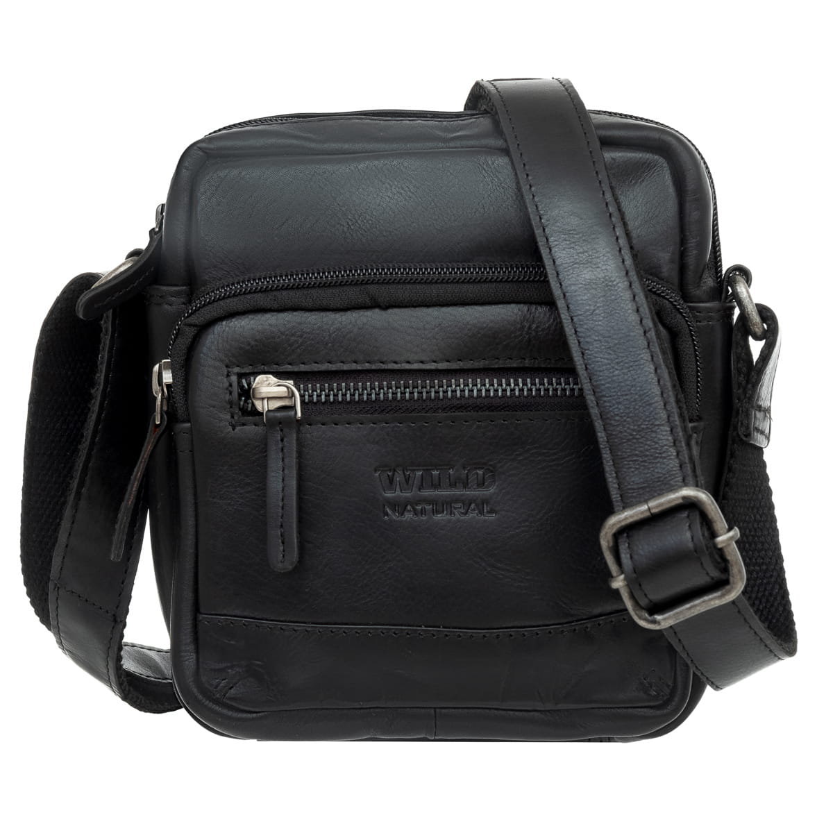 Mała Torba Męska Skórzana Wild Natural Czarna