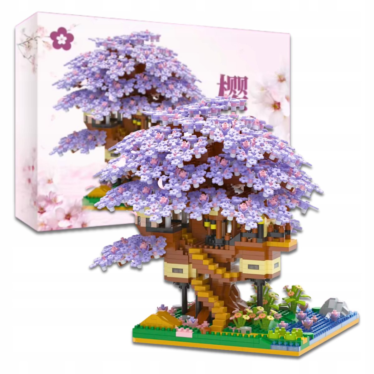 Klocki Konstrukcyjne Zestaw Klocków Kwiat Wiśni Sakura Cherry 2229 el.