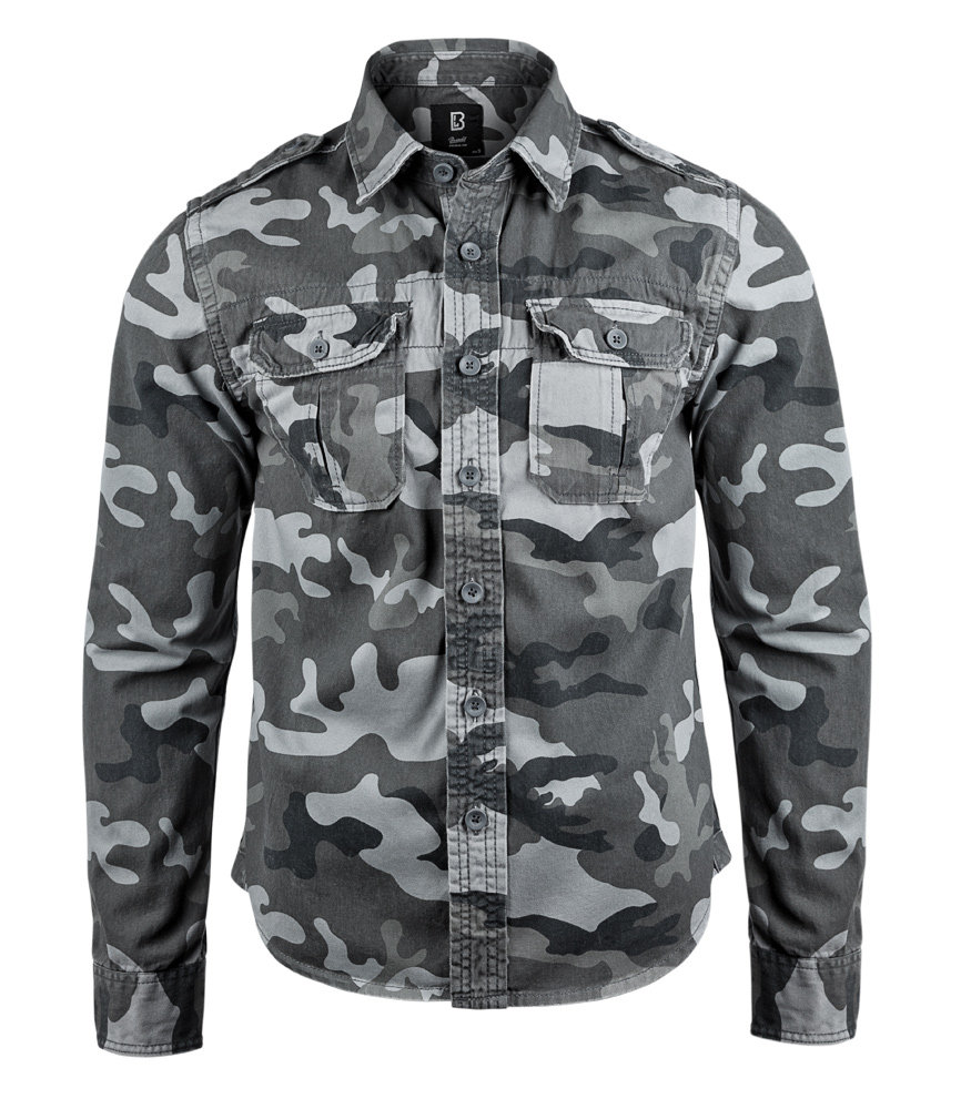 koszula VINTAGE SHIRT LONGSLEEVE greycamo-L
