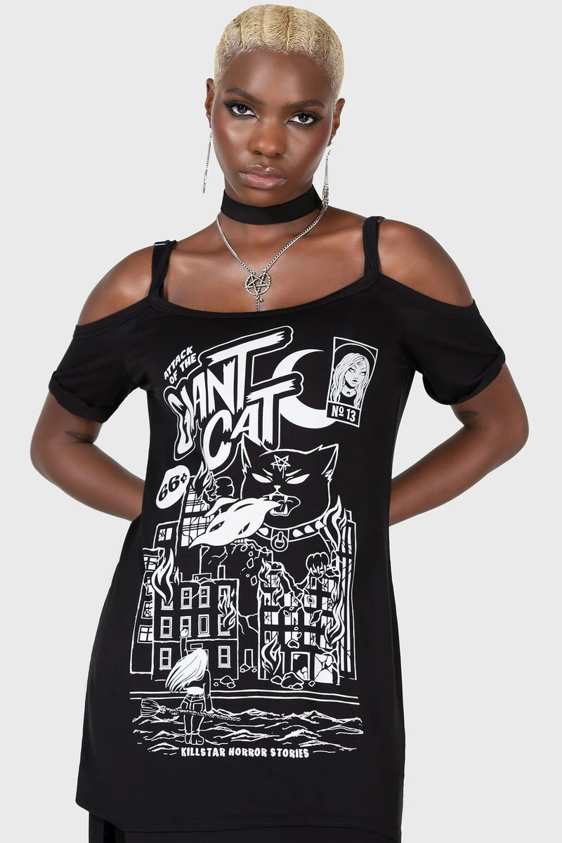 bluzka damska KILLSTAR - CAT ATTACK-S