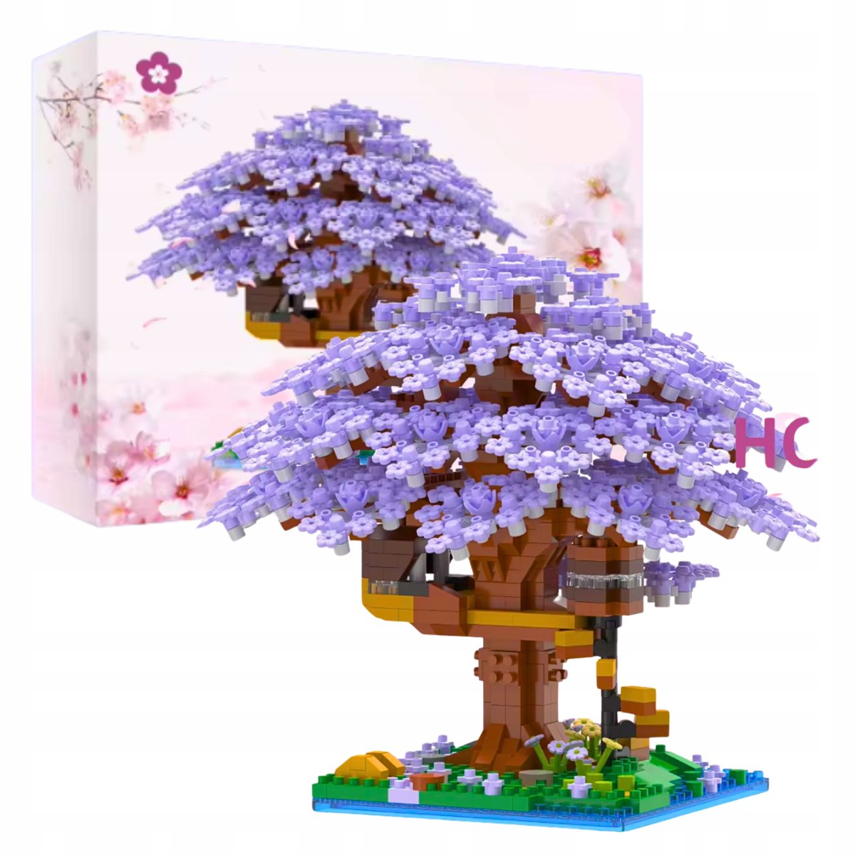 Klocki Konstrukcyjne Zestaw Klocków Kwiat Wiśni Sakura Cherry 1097 el.