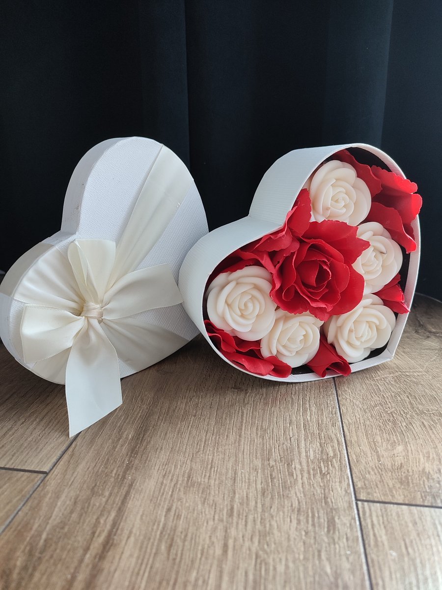 Box świec Serce średni świece sojowe