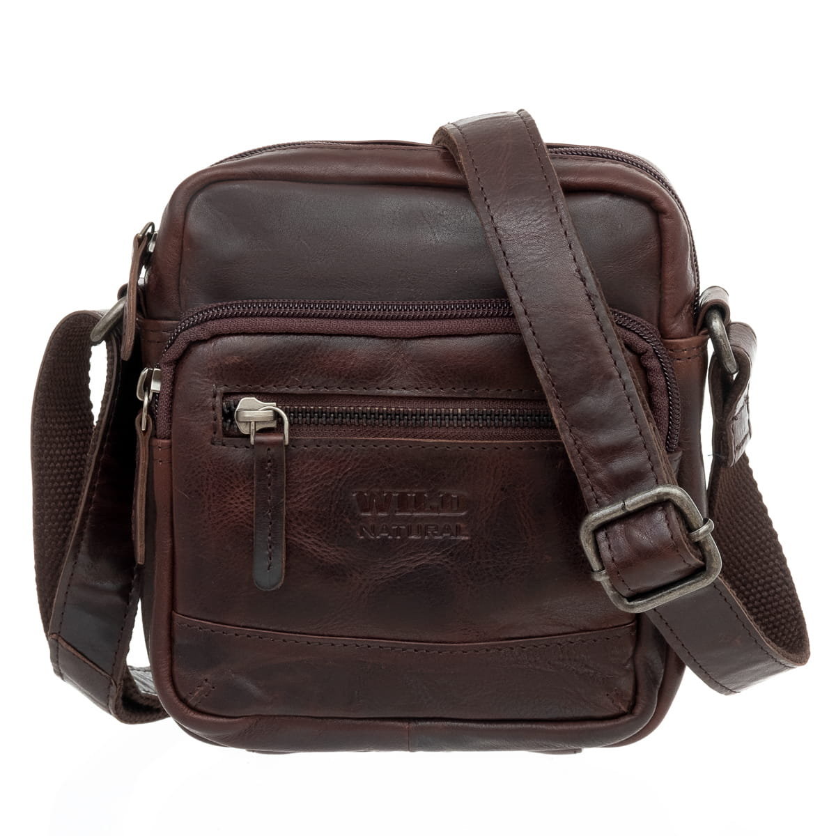 Mała Torba Męska Skórzana Wild Natural Choco